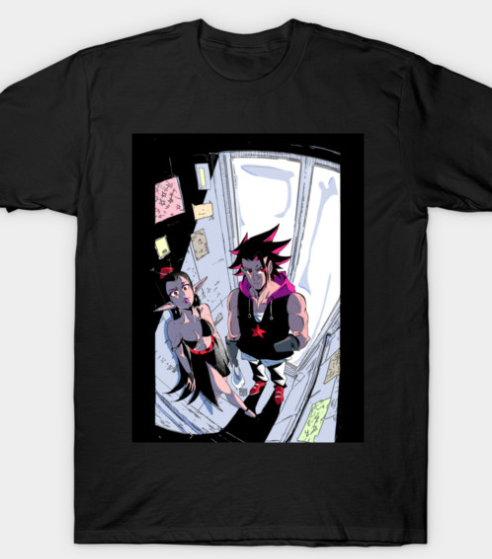 Jacob and Irene – Official Koffee Originals manga-inspired t-shirt featuring unique artwork. High-quality, limited-edition apparel for fans.
